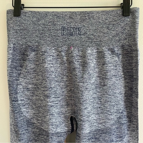 NWT Victoria's Secret PINK Seamless Leggings Blue Size Large - Picture 3 of 9